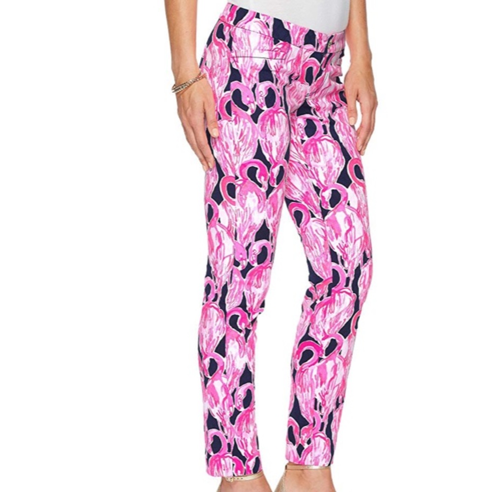 Lilly Pulitzer Kelly Skinny Ankle Pants Flamingo